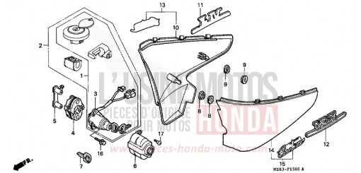 COUVERCLE LATERAL VT600CR de 1994